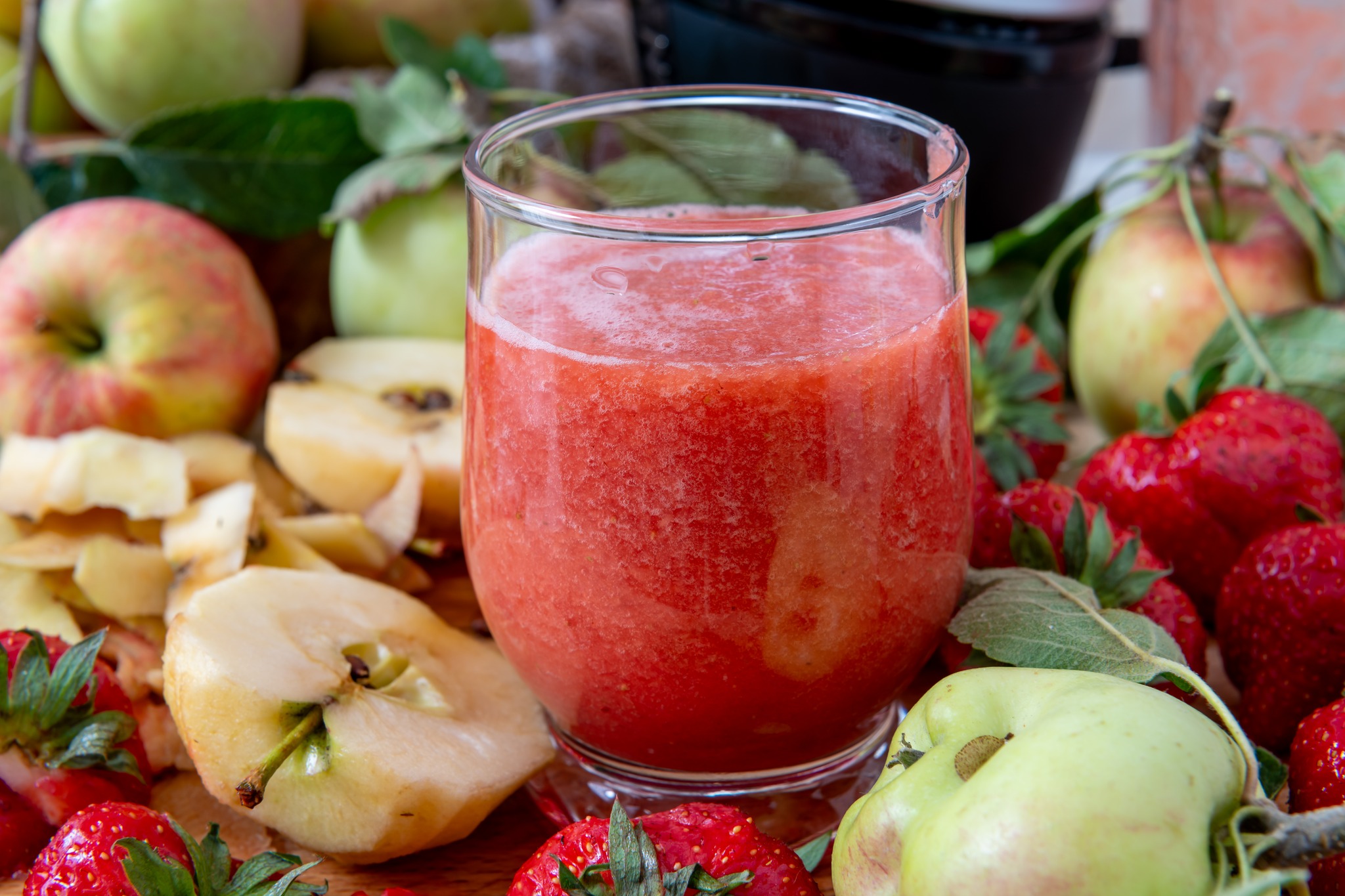 Apple and strawberry juice